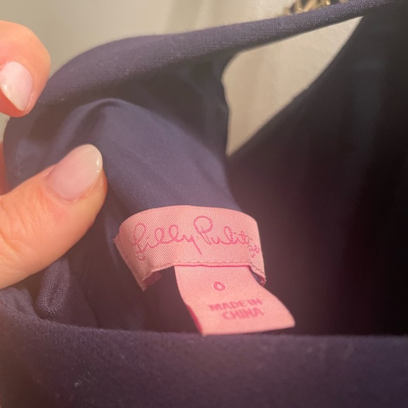 Lilly Pulitzer Navy Beaded Chrissy Dress - Picture 4 of 8